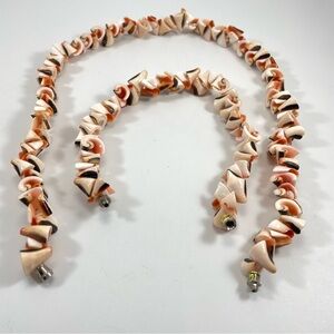 Vintage Cone Shell Necklace 1970s Hawaiian Boho Luxe Surfer Beach Convertible